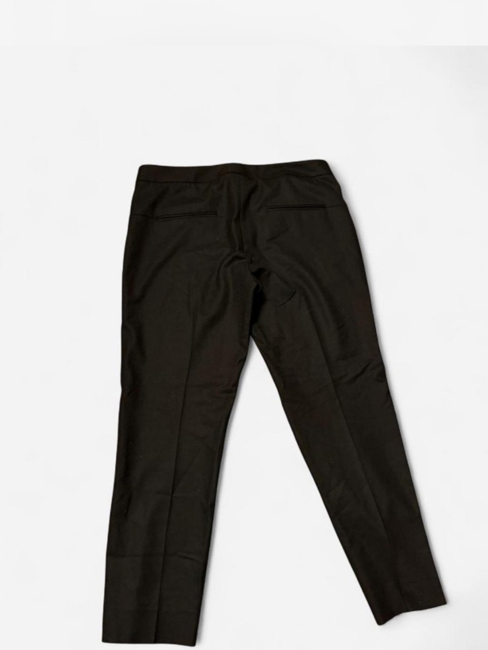 Theory Treeca Black Stretch Wool Slim Ankle Pants – Tailored Workwear Classic - Picture 3 of 4